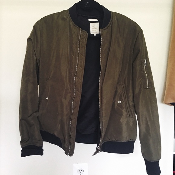zara khaki bomber jacket